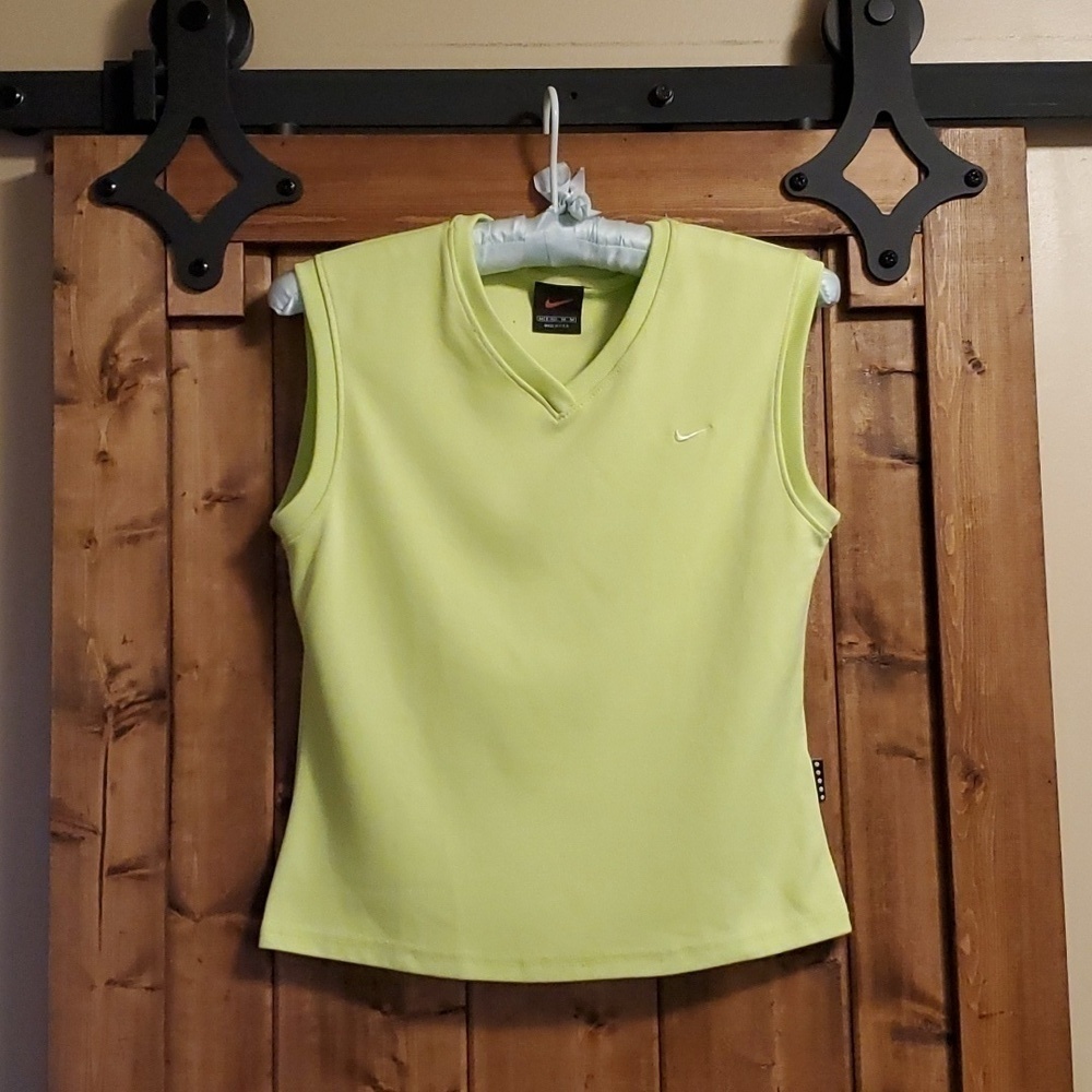 Nike Neon Green Performance Tank Top Girls M (8-10)